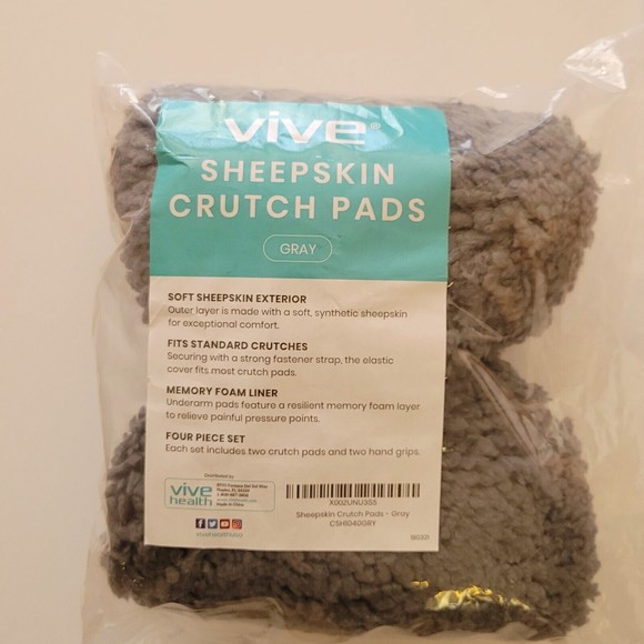 Vive Sheepskin Crutch Pads - Picture 1 of 3